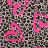 Strima French Terry Neon Print - Leopard + Neon Heart, Caramel Strima French Terry Neon Print - Leopard + Neon Heart, Caramel