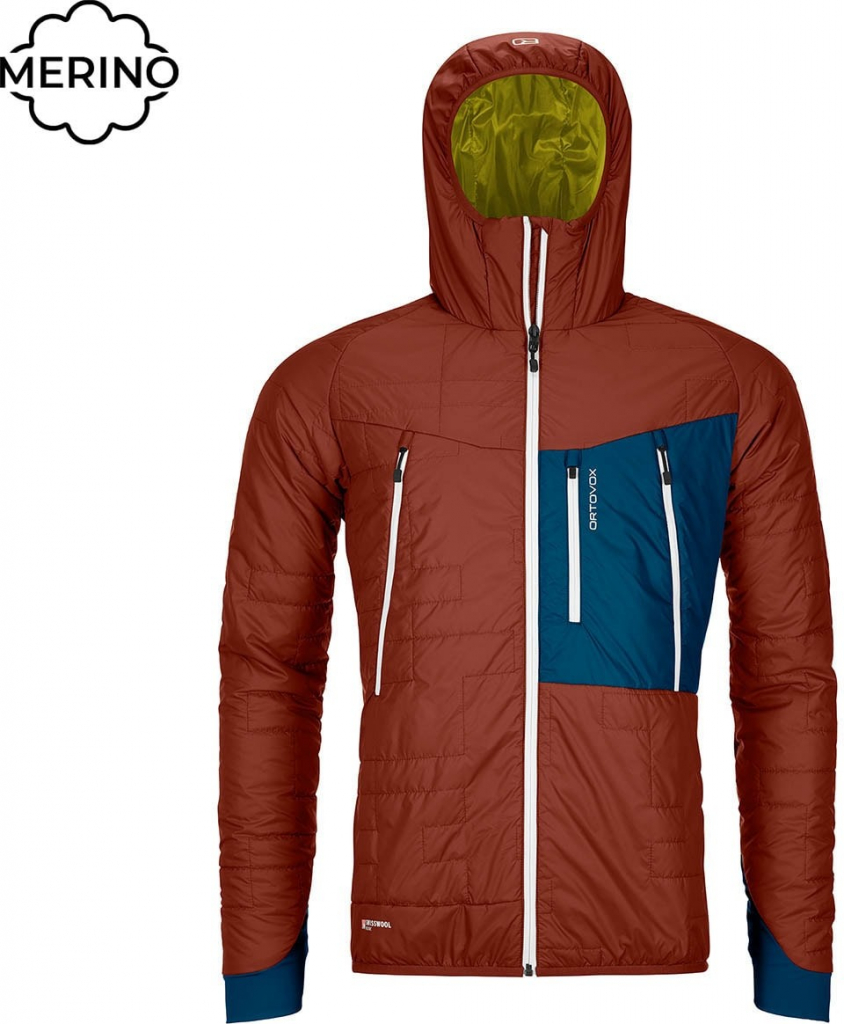 Ortovox Swisswool Piz Boe jacket M clay orange