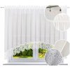 Hotová záclona z guipura v OBLÚK 200x130 Hladká záclona záclony s čipkou, biela
