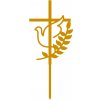 Zápich - Kríž s holubicou a vetvičkou - s paličkou Zápich - Kríž s holubicou a vetvičkou - s paličkou