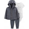 Carter's set 3dielny mikina tepláky body kr. rukáv Grey Stripes chlapec LBB Carter's set 3dielny mikina tepláky body kr. rukáv Grey Stripes chlapec LBB