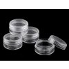 Plastová dóza 4x2,1 cm skrutkovacia Transparent 4ks Plastová dóza 4x2,1 cm skrutkovacia Transparent 4ks