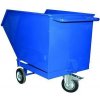 Manutan Pojazdný výklopný kontajner, objem 600 l, modrý Manutan Pojazdný výklopný kontajner, objem 600 l, modrý