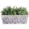 Esschert Design BETÓNOVÝ KVETINÁČ KELLY 15X39,5 CM BIELA/MODRÁ Esschert Design BETÓNOVÝ KVETINÁČ KELLY 15X39,5 CM BIELA/MODRÁ