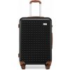 KONO Cestovný kufor - ABS odolný s TSA zámkom, stredný, čierny KONO Cestovný kufor - ABS odolný s TSA zámkom, stredný, čierny