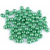 Sklenené voskové perly Ø6 mm zelená pastelová 50g Sklenené voskové perly Ø6 mm zelená pastelová 50g