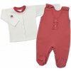 2 dielny komplet pre bábätko kabátik a dupačky biela koralová 2 dielny komplet pre bábätko kabátik a dupačky biela koralová