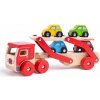 Bigjigs Toys Drevený kamión s autami Bigjigs Toys Drevený kamión s autami