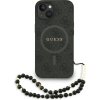 Guess PU Leather 4G Colored Ring Strap MagSafe zadný kryt pre iPhone 14 Black