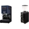 Gaggia Classic E24, blue + Stone Espresso Pebble, black Gaggia Classic E24, blue + Stone Espresso Pebble, black