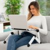 Skladací stolík na notebook – nastaviteľný stolík na posteľ aj gauč, biely Skladací stolík na notebook – nastaviteľný stolík na posteľ aj gauč, biely