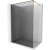 Mexen Kioto-XF sprchová stena Walk-in s rámom 130 x 202 cm, grafit 10 mm, ružové zlato - 800-130-104-60-40-X Mexen Kioto-XF sprchová stena Walk-in s rámom 130 x 202 cm, grafit 10 mm, ružové zlato - 800-130-104-60-40-X