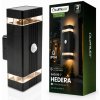 Záhradné nástenné svietidlo zhora nadol 2x GU10 Black Senzor pohybu a súmraku HEDERA LUMILED Záhradné nástenné svietidlo zhora nadol 2x GU10 Black Senzor pohybu a súmraku HEDERA LUMILED