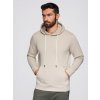 Ombre Men's kangaroo hooded sweatshirt - light beige šedá L Ombre 5902228938446 Ombre Men's kangaroo hooded sweatshirt - light beige šedá L Ombre 5902228938446