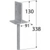 Domax PSW 90 (90*130*8) Pätka stĺpika 90 zapustená Domax PSW 90 (90*130*8) Pätka stĺpika 90 zapustená