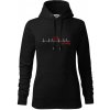 Moje srdce bije pre Bowling - Mikina dámská Cape s kapucí - 2XL ( Čierna ) Moje srdce bije pre Bowling - Mikina dámská Cape s kapucí - 2XL ( Čierna )