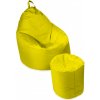 Lehárko sedací vak - Vajce a taburet Štandard - žltá Lehárko sedací vak - Vajce a taburet Štandard - žltá