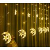 LED svetelná záclona hviezda a mesiac - 138 LED/4,5 m prepojovateľná LED svetelná záclona hviezda a mesiac - 138 LED/4,5 m prepojovateľná