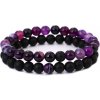 BudNej náramky pre páry YIN a YANG STYLE z achátu a onyxu MN3029 BudNej náramky pre páry YIN a YANG STYLE z achátu a onyxu MN3029