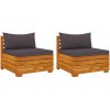 vidaXL 2-miestna záhradná pohovka s vankúšmi akáciový masív vidaXL 2-miestna záhradná pohovka s vankúšmi akáciový masív