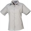 Premier | PR302, Popelínová blúzka s kr. rukávom, šedá Silver, 24_5XL Premier | PR302, Popelínová blúzka s kr. rukávom, šedá Silver, 24_5XL