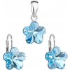 Swarovski Elements súprava kvetinka 39143.3 aqua