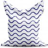 Sablio Sedací vak Modré vlnky - 200x140 cm Sablio Sedací vak Modré vlnky - 200x140 cm