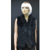 Špongr Kožušinová vesta z králika KLARA čierna Veľkosť: L Špongr Kožušinová vesta z králika KLARA čierna Veľkosť: L