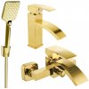 MEXEN/S - Libra R62 Set umývadlovej a vaňovej batérie s príslušenstvom, zlato 745103R62-50 MEXEN/S - Libra R62 Set umývadlovej a vaňovej batérie s príslušenstvom, zlato 745103R62-50