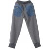 Detské nohavice kombinované hrubé 098 tmavý jeans Detské nohavice kombinované hrubé 098 tmavý jeans