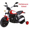JOKO Elektrická motorka s nafukovacími kolesami Street Bob, MP3, USB, červená JOKO Elektrická motorka s nafukovacími kolesami Street Bob, MP3, USB, červená