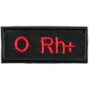 TXR Moto nášivka s krevní skupinou 0 Rh+ TXR Moto nášivka s krevní skupinou 0 Rh+