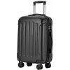 Kabínový kufor na 4 kolieskach 55x39x20cm čierna farba Kabínový kufor na 4 kolieskach 55x39x20cm čierna farba