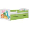 Kocot kids Detská posteľ Babydreams dinosaury zelená, variant 80x160, bez šuplíků, s matrací Kocot kids Detská posteľ Babydreams dinosaury zelená, variant 80x160, bez šuplíků, s matrací