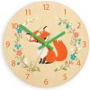 ModernClock Detské nástenné hodiny Ami Líška s kvetmi 30 cm viacfarebné ModernClock Detské nástenné hodiny Ami Líška s kvetmi 30 cm viacfarebné