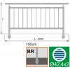 neuvedená Zábradlie vertikal BR AISI304, D42,4/d12mm/h1000/L neuvedená Zábradlie vertikal BR AISI304, D42,4/d12mm/h1000/L
