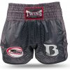 Muay Thai trenky - Twins x Booster - sivá/čierna Muay Thai trenky - Twins x Booster - sivá/čierna