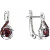 Strieborné náušnice luxusné s pravými minerálnymi kameňmi červená slza 11495.3 garnet Strieborné náušnice luxusné s pravými minerálnymi kameňmi červená slza 11495.3 garnet