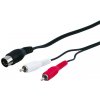 Kábel Cinch 2x audio/DIN audio M/M 1.5m, čierny Kábel Cinch 2x audio/DIN audio M/M 1.5m, čierny