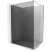 Mexen Kioto, sprchová zástena Walk-In 140 x 200 cm, 8mm šedé sklo, brúsená oceľ profil, 800-140-101-97-40 Mexen Kioto, sprchová zástena Walk-In 140 x 200 cm, 8mm šedé sklo, brúsená oceľ profil, 800-140-101-97-40