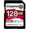Kingston Canvas React Plus SDXC 128GB UHS-II U3 V90 Class 10 (r300MB,w260MB) SDR2/128GB - Pamäťová karta SD Kingston Canvas React Plus SDXC 128GB UHS-II U3 V90 Class 10 (r300MB,w260MB) SDR2/128GB - Pamäťová karta SD