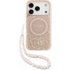 Guess IML Flowers Allover Strap kryt s pútkom a MagSafe pre iPhone 17 Pro Max - ružový 57983127156