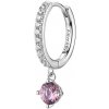 Brosway Kruhová single náušnice Fancy Tender Pink FTP11