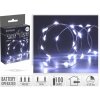 Svetlo vianočné 100 LED studené biele, s časovačom, baterky, vnútorné Svetlo vianočné 100 LED studené biele, s časovačom, baterky, vnútorné