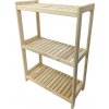 Drevený regál, 3 police, 93 x 50 x 33 cm Drevený regál, 3 police, 93 x 50 x 33 cm