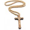 Svetlý ruženec s drevenými korálkami (Pánsky ruženec na krk) Svetlý ruženec s drevenými korálkami (Pánsky ruženec na krk)