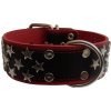 Obojok kožený 5cm + hviezdičky - čierny Obojok kožený 5cm + hviezdičky - čierny