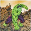 Pohľadnica Hulk Marvel vykladanie z diamantov Pohľadnica Hulk Marvel vykladanie z diamantov