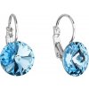 Náušnice modré Rivoli so Swarovski Elements Aqua 12 mm Náušnice modré Rivoli so Swarovski Elements Aqua 12 mm