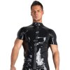 LATE X Latexové pánské triko s krátkým rukávem na zip M LATE X Latexové pánské triko s krátkým rukávem na zip M